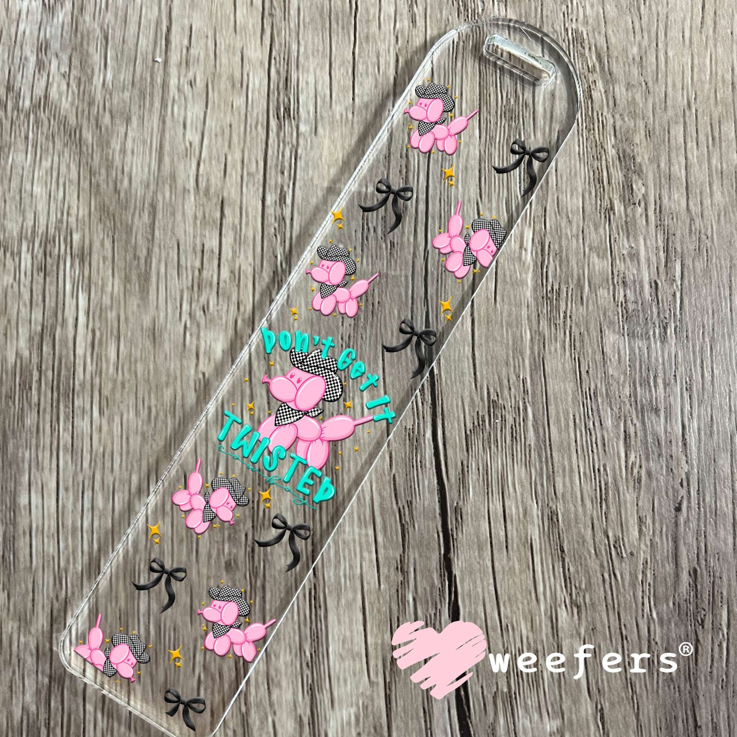 Don't Get it Twisted Balloon Dog UV DTF Cup Wrap - Weefers Exclusive Wrap Bookmark Weefers