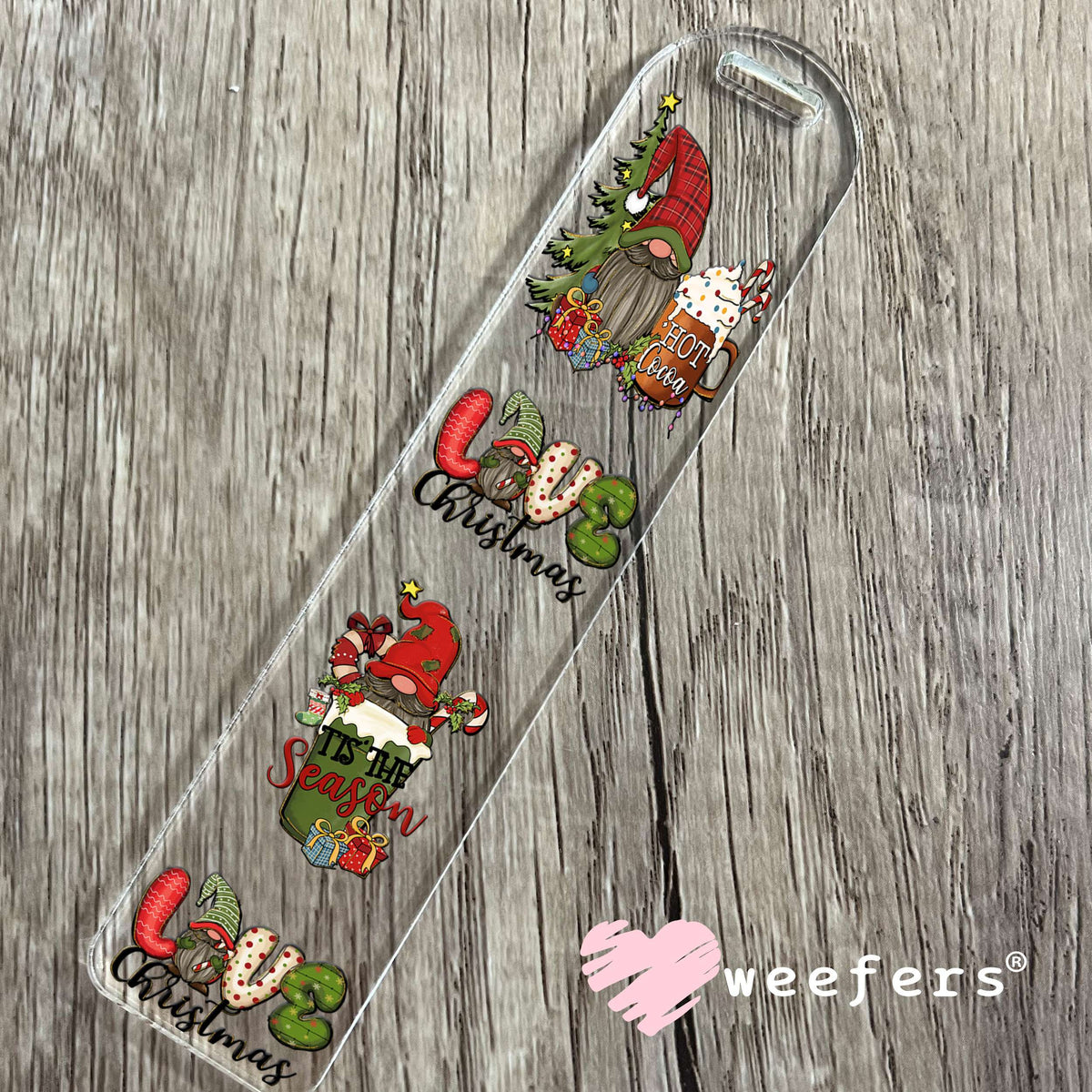 Love Christmas Gnomes UV DTF Cup Wrap Bookmark Weefers