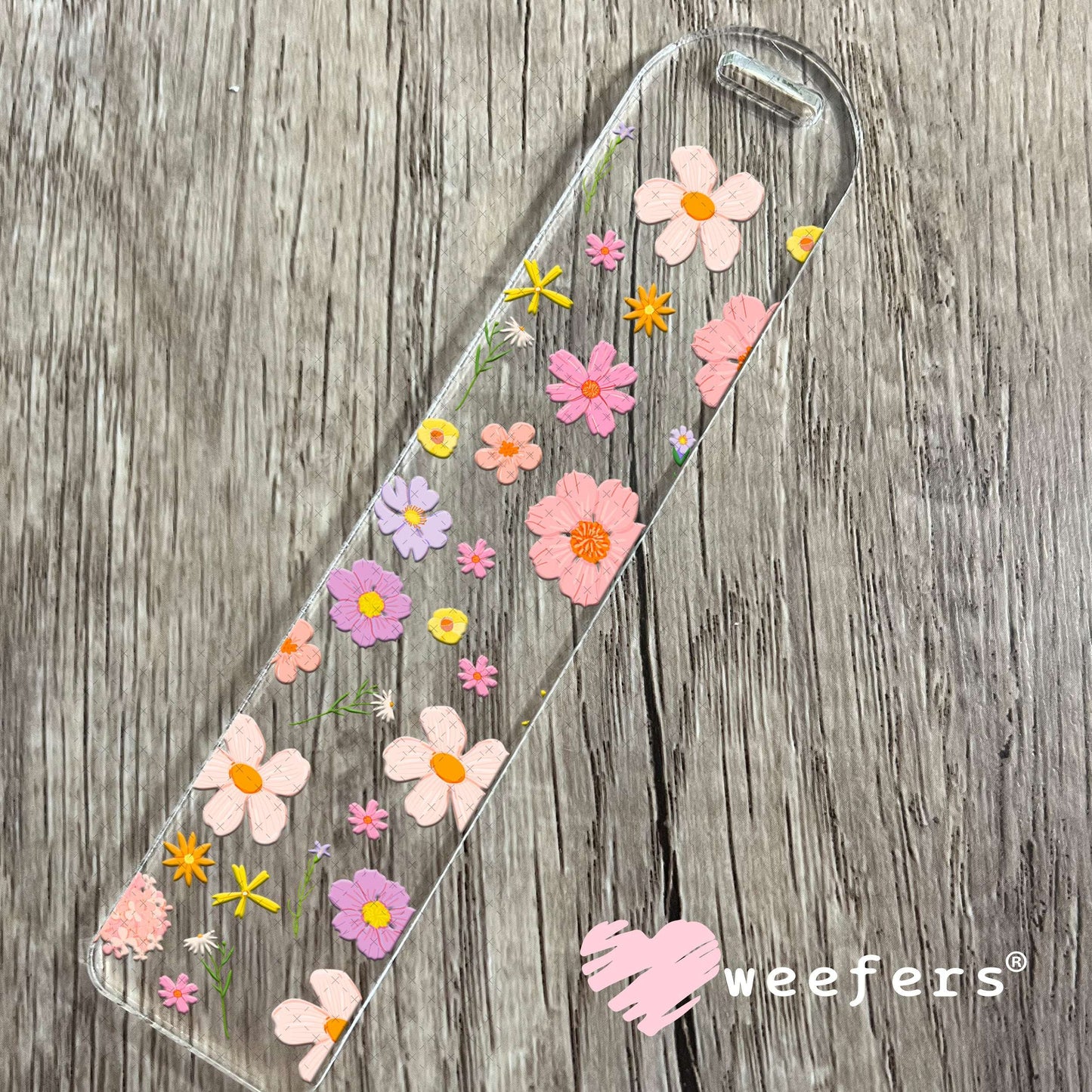 Pastel Wild Flowers UV DTF Cup Wrap - Weefers Exclusive Wrap Bookmark Weefers