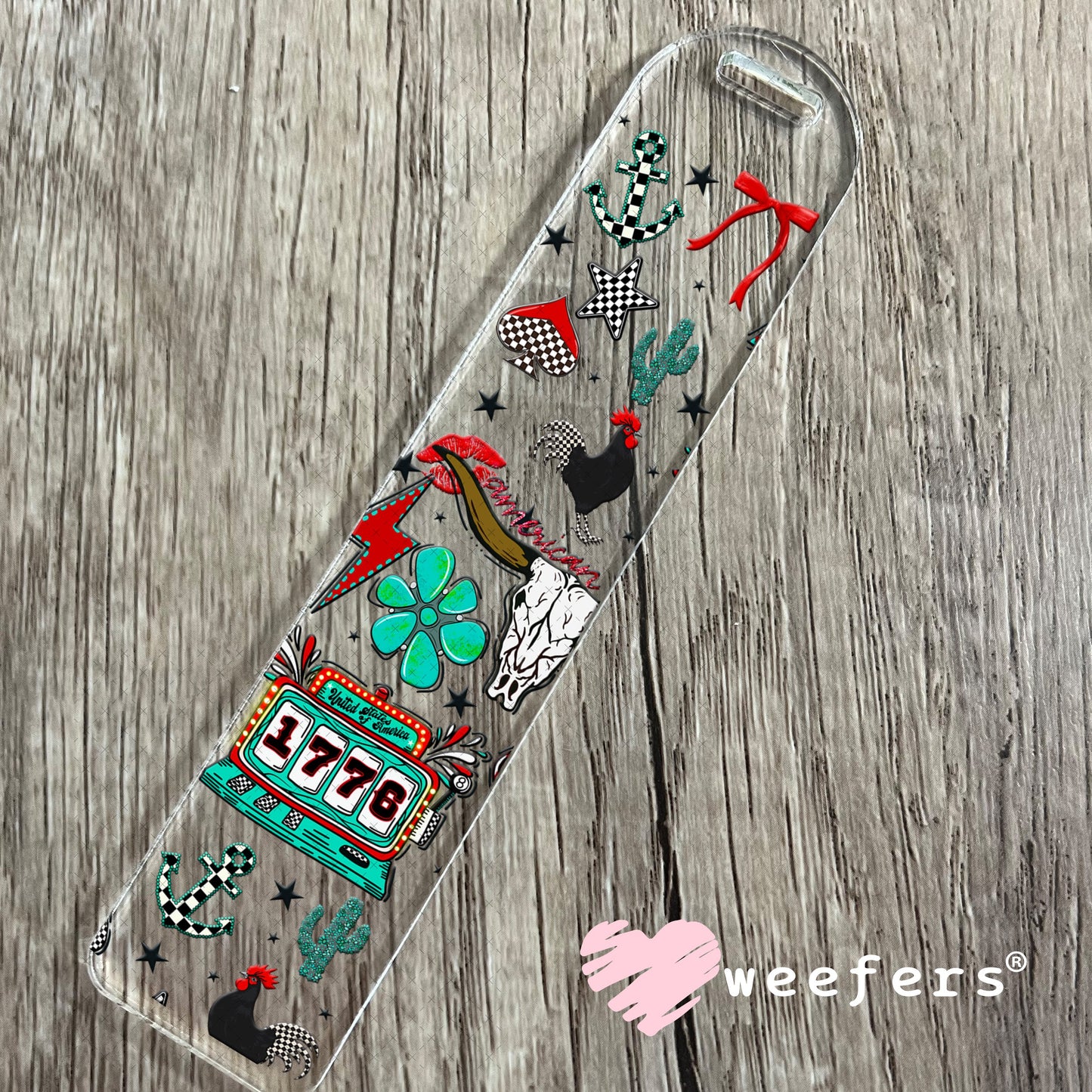 1776 Western 4th of July UV DTF Cup Wrap - Weefers® Exclusive Wrap Bookmark Weefers