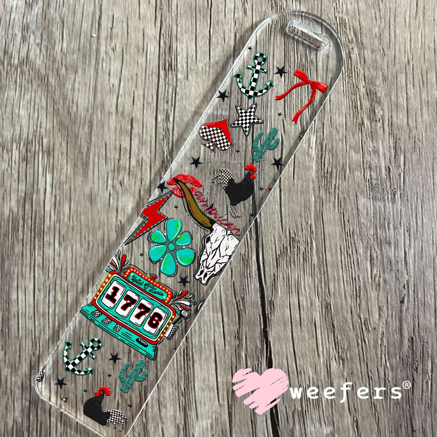 1776 Western 4th of July UV DTF Cup Wrap - Weefers® Exclusive Wrap Bookmark Weefers
