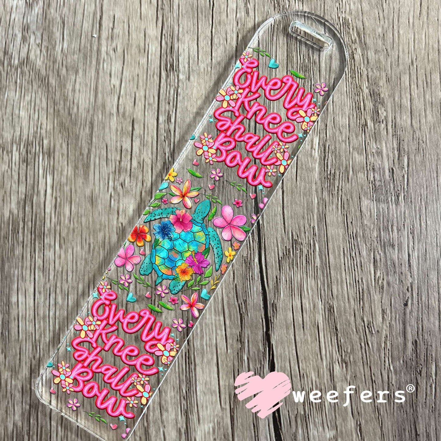 Every Knee Shall Bow Turtle UV DTF Cup Wrap - Weefers Exclusive Wrap Bookmark Weefers