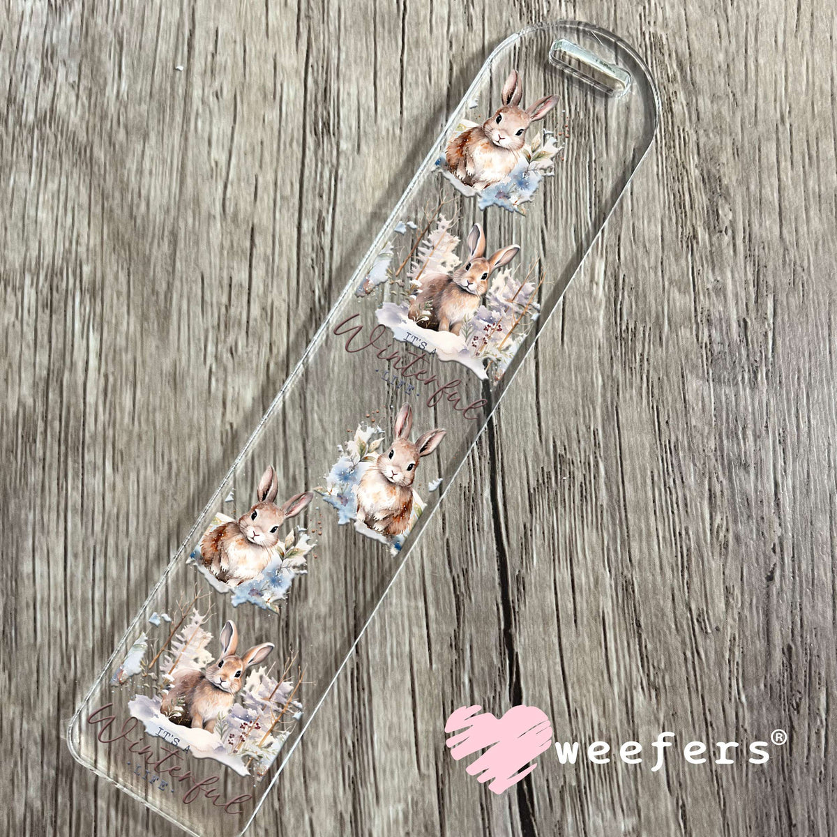 It's a Wonderful Life Christmas Bunnies UV DTF Cup Wrap Bookmark Weefers