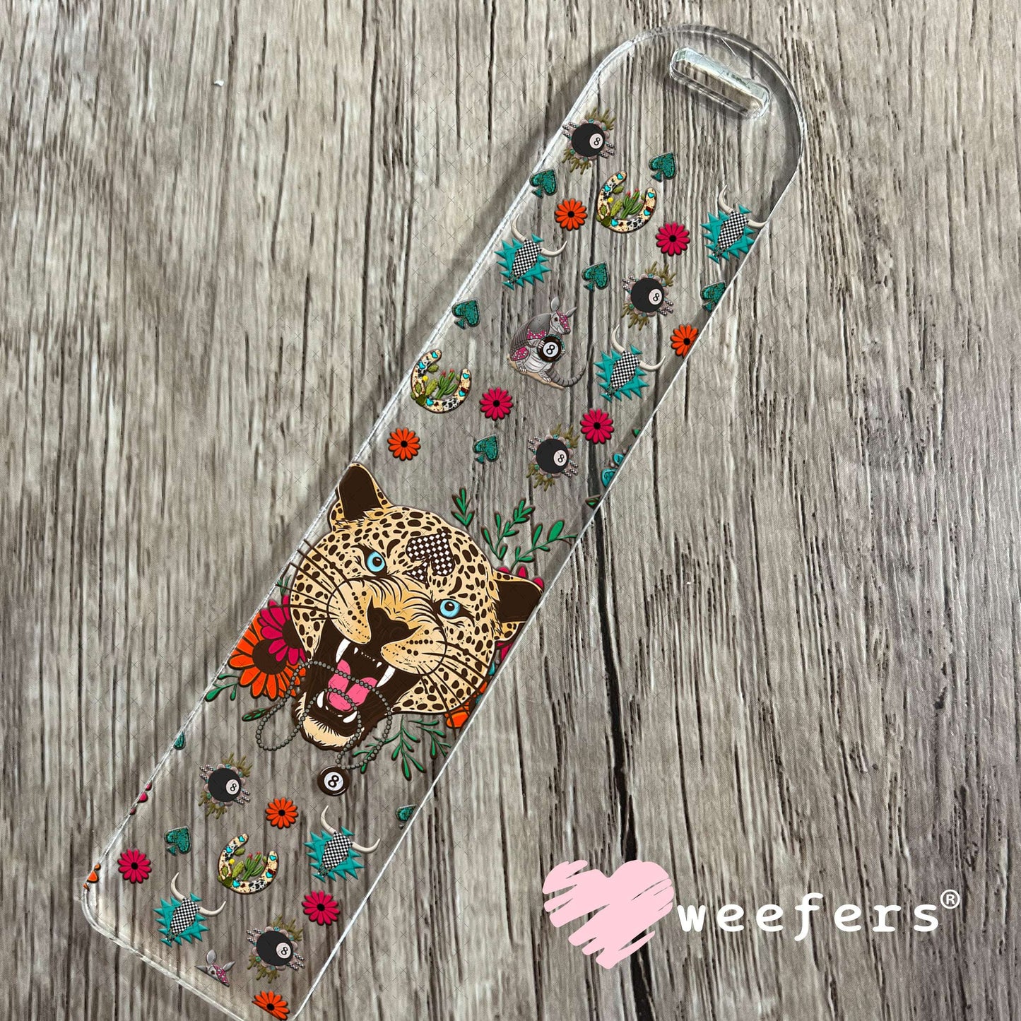 Cheetah Eightball UV DTF Cup Wrap - Weefers Exclusive Wrap Bookmark Weefers