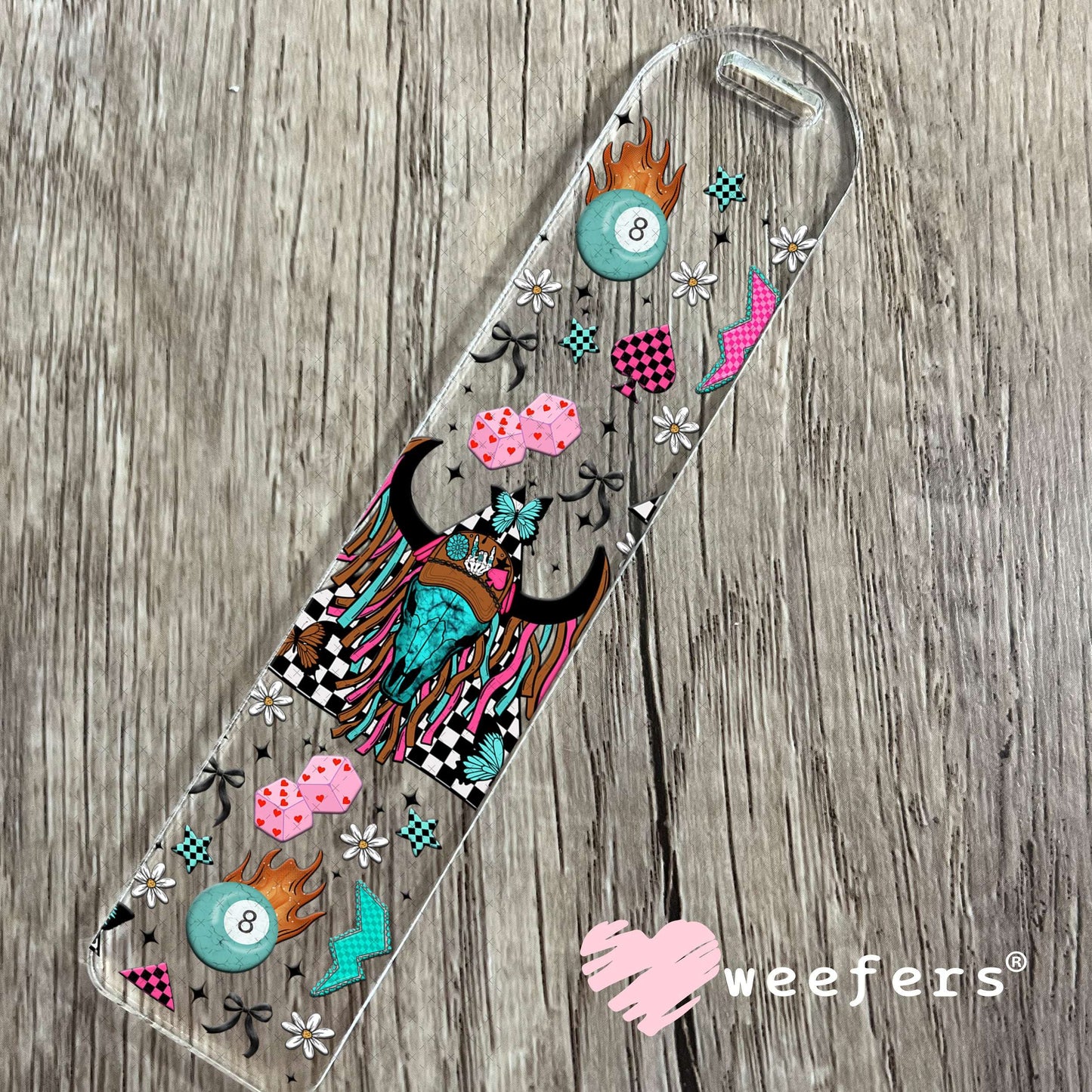Bougie Cow Skull Trucker Hat UV DTF Cup Wrap - Weefers Exclusive Wrap Bookmark Weefers