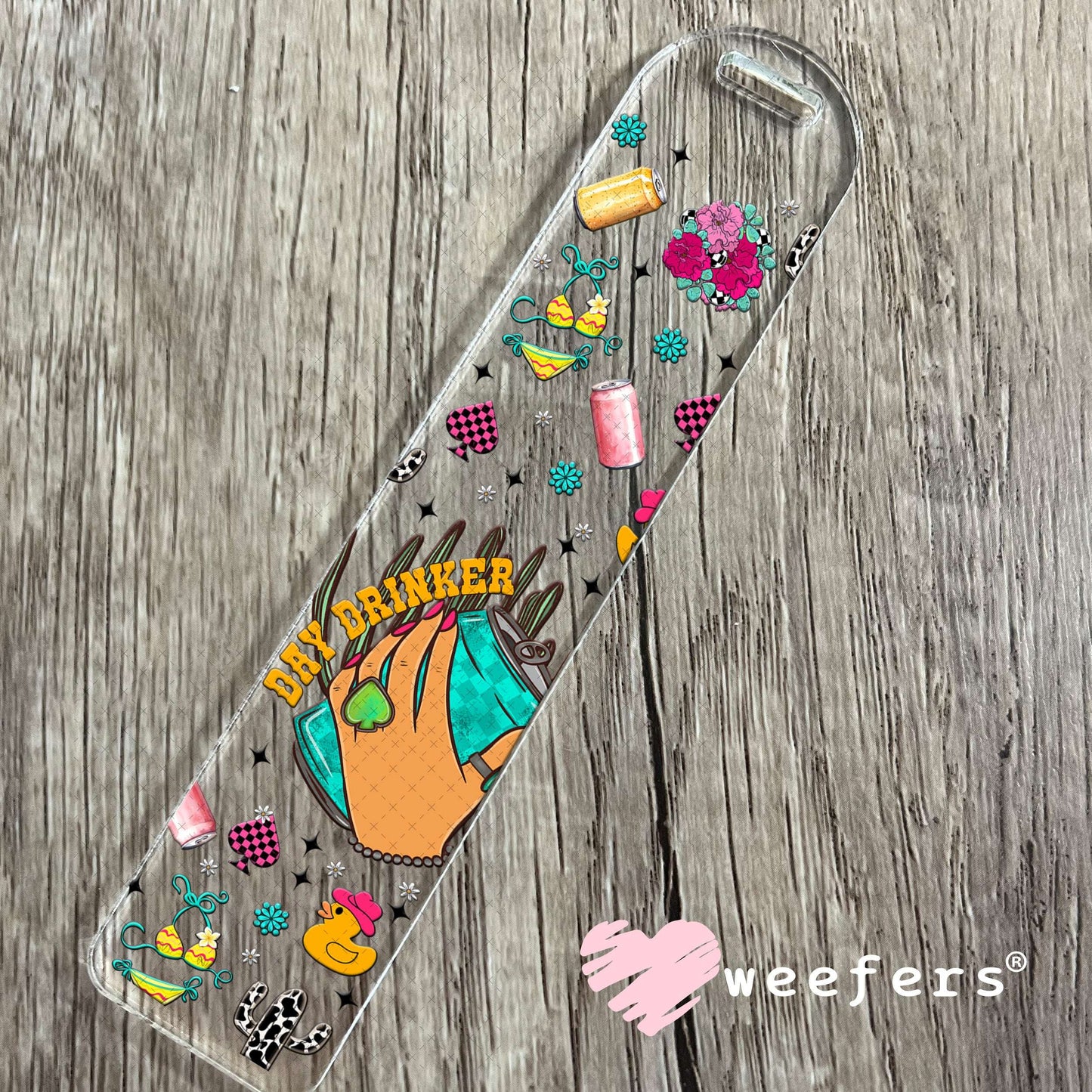 Day Drinker UV DTF Cup Wrap - Weefers Exclusive Wrap Bookmark Weefers