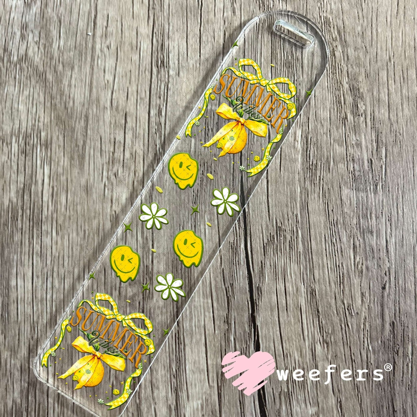 Summer Vibes Lemons UV DTF Cup Wrap - Weefers Exclusive Wrap Bookmark Weefers