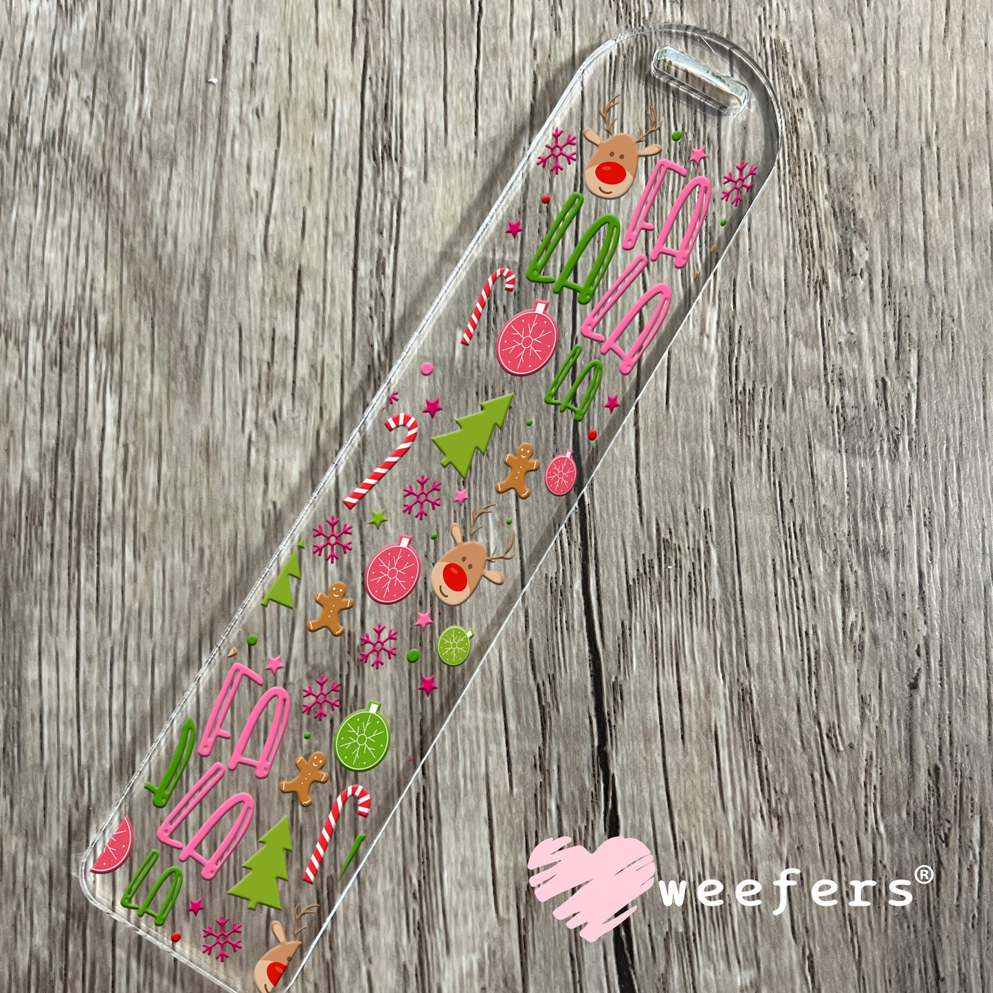 Fa La La Christmas UV DTF Cup Wrap Bookmark Weefers