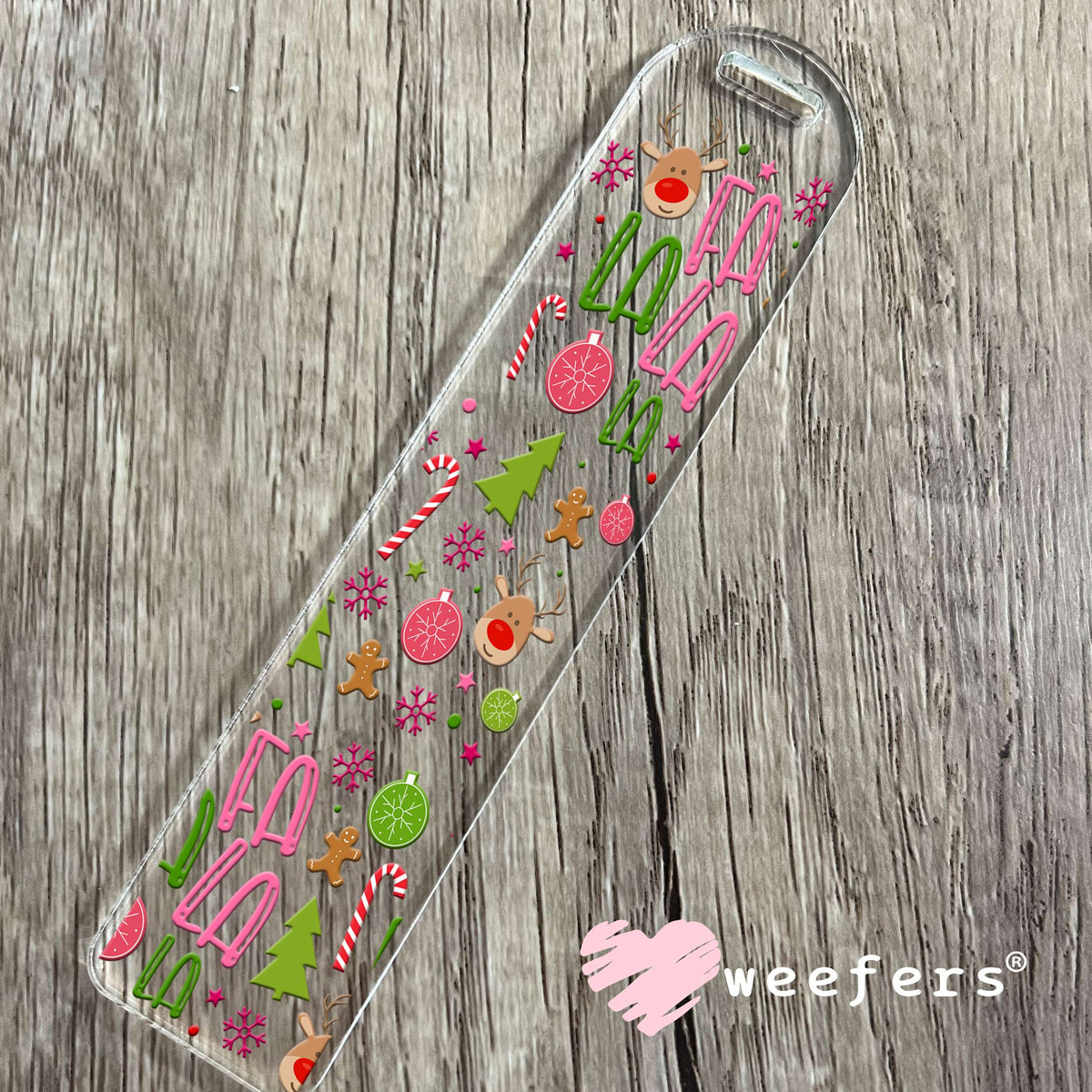 Fa La La Christmas UV DTF Cup Wrap Bookmark Weefers