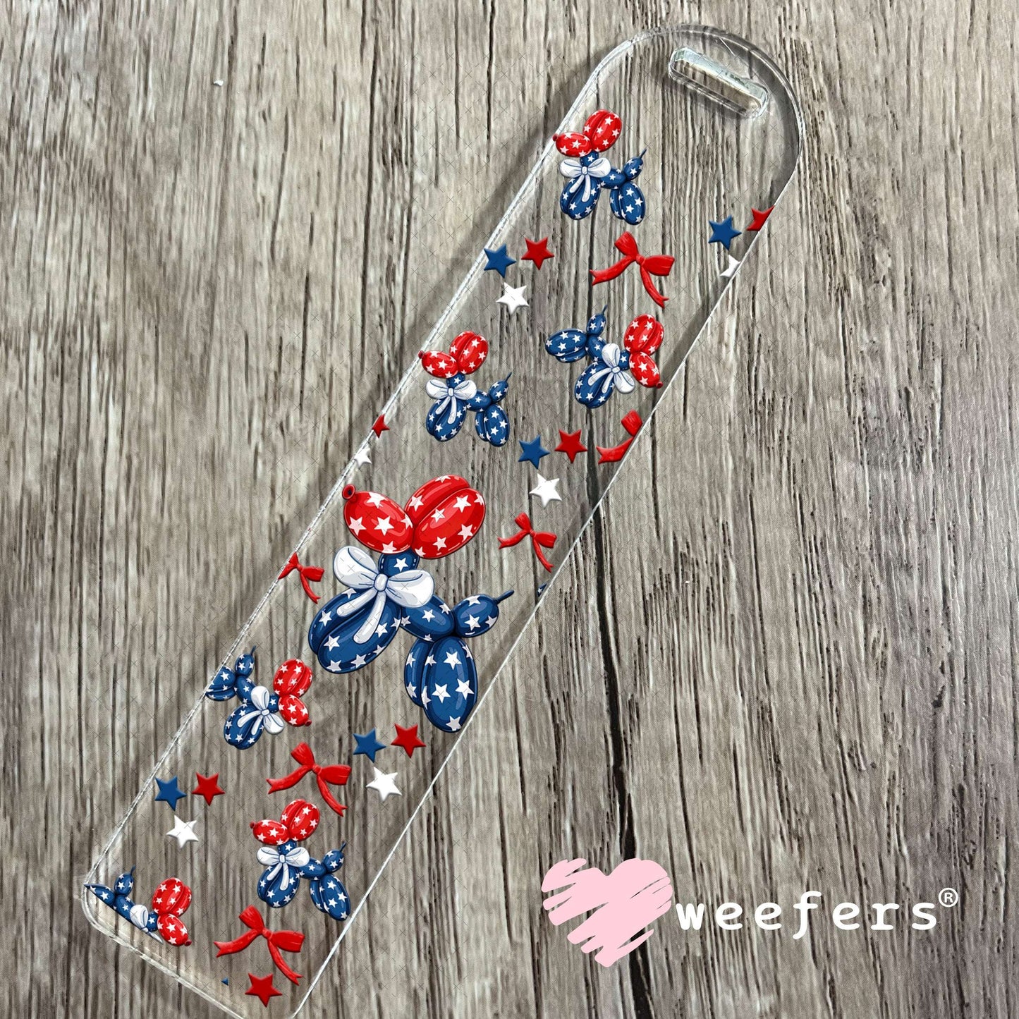 USA Patriot Balloon Dog UV DTF Cup Wrap - Weefers Exclusive Wrap Bookmark Weefers