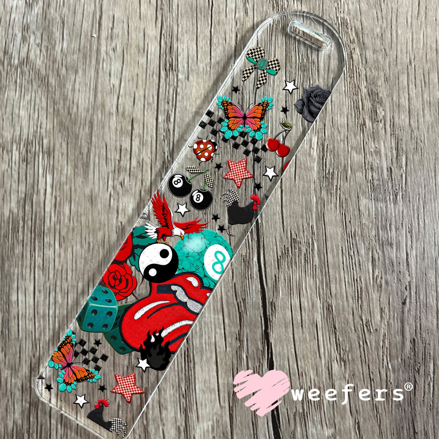 Ying Yang RS Tongue UV DTF Cup Wrap - Weefers Exclusive Wrap Bookmark Weefers