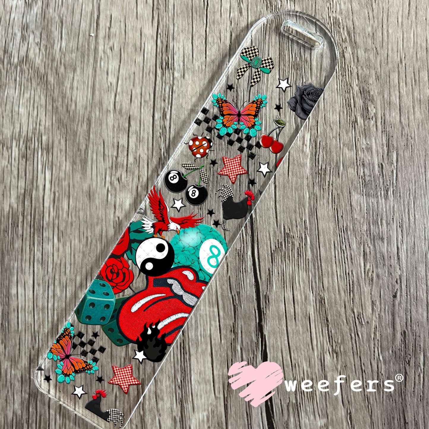 Ying Yang RS Tongue UV DTF Cup Wrap - Weefers Exclusive Wrap Bookmark Weefers