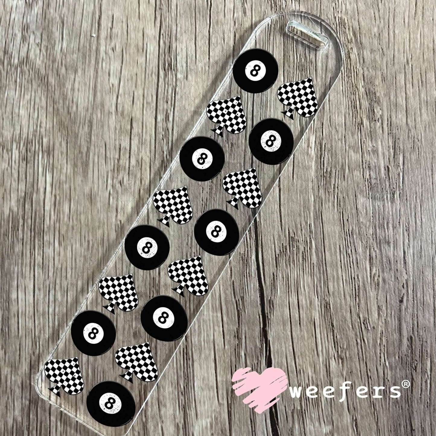 Spade Checkered UV DTF Cup Wrap - Weefers Exclusive Wrap Bookmark Weefers