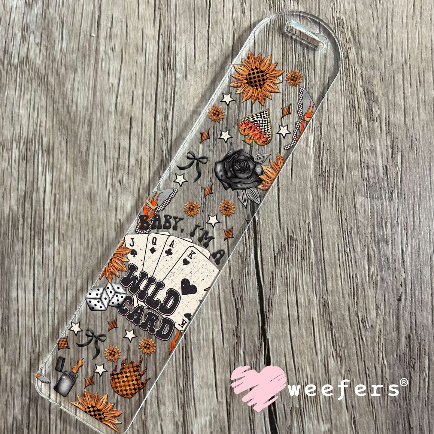 Baby I'm A Wild Card UV DTF Cup Wrap - Weefers Exclusive Wrap Bookmark Weefers