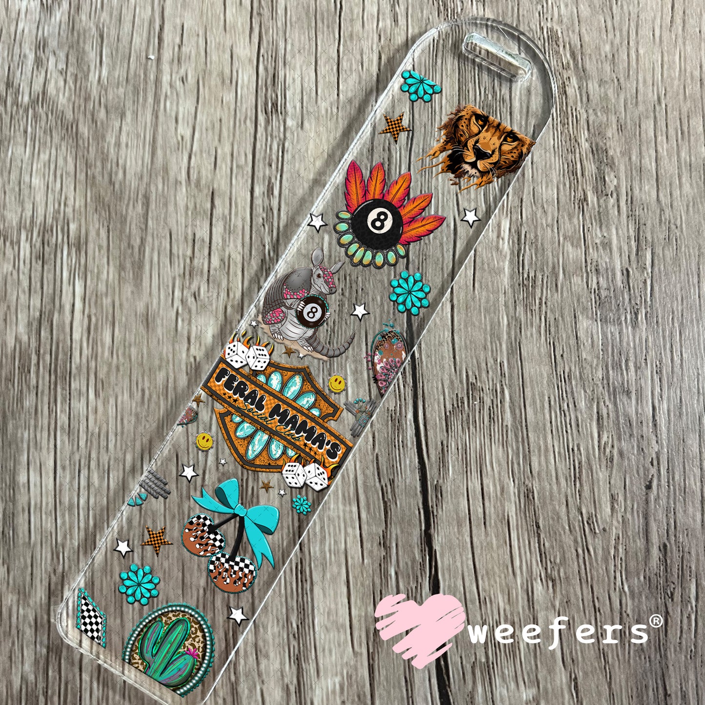 Feral Mama's Social Club UV DTF Cup Wrap - Weefers Exclusive Wrap Bookmark Weefers