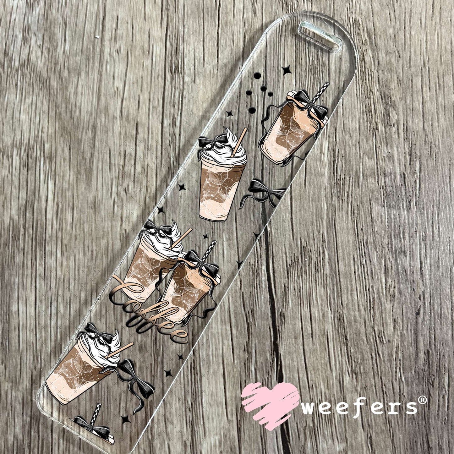 Coquette Coffee Latte's UV DTF Cup Wrap Bookmark Weefers