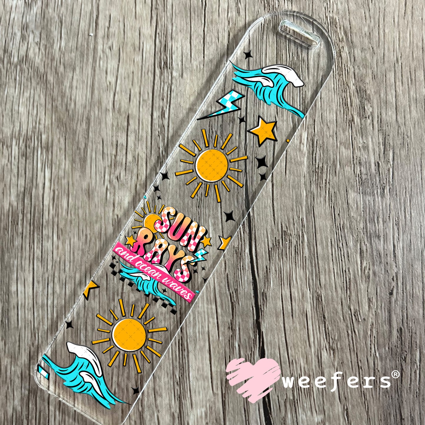Sun Rays and Ocean Waves UV DTF Cup Wrap Bookmark Weefers
