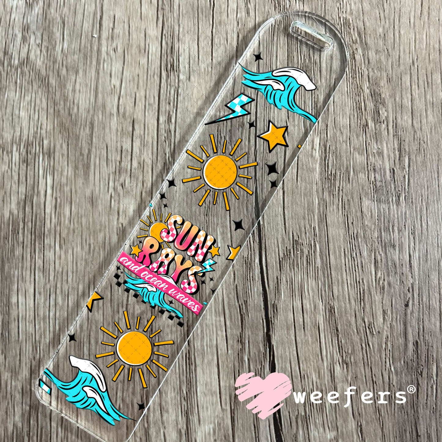 Sun Rays and Ocean Waves UV DTF Cup Wrap Bookmark Weefers