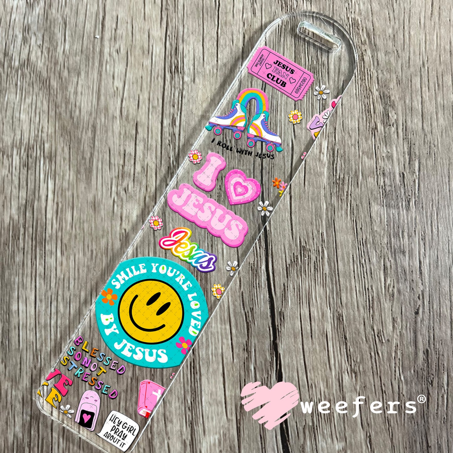 I Love Jesus Quotes UV DTF Cup Wrap - Weefers Exclusive Wrap Bookmark Weefers