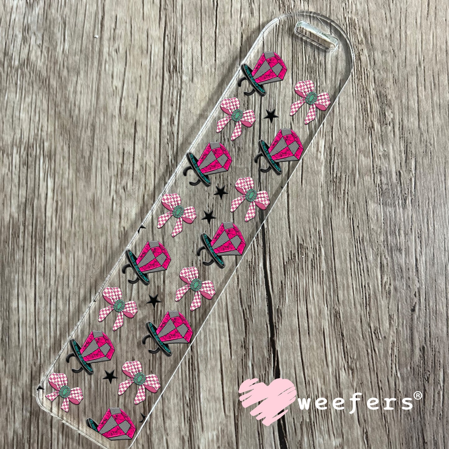 Magenta Ring Pops and Bows UV DTF Cup Wrap - Weefers Exclusive Wrap Bookmark Weefers