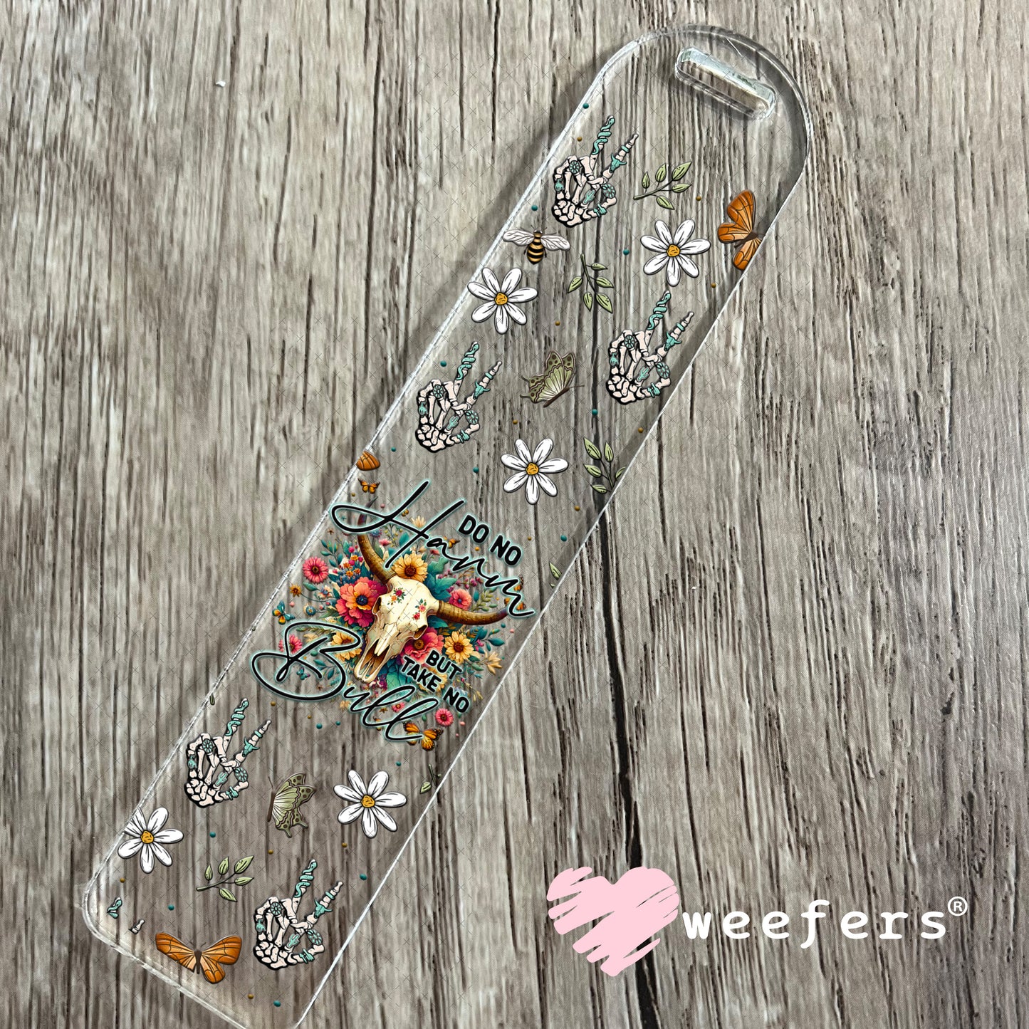 Do No Harm But Take No Bull UV DTF Cup Wrap - Weefers Exclusive Wrap Bookmark Weefers