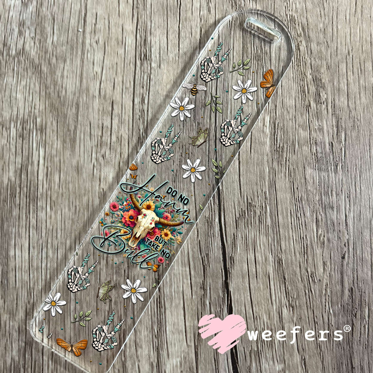 Do No Harm But Take No Bull UV DTF Cup Wrap - Weefers Exclusive Wrap Bookmark Weefers