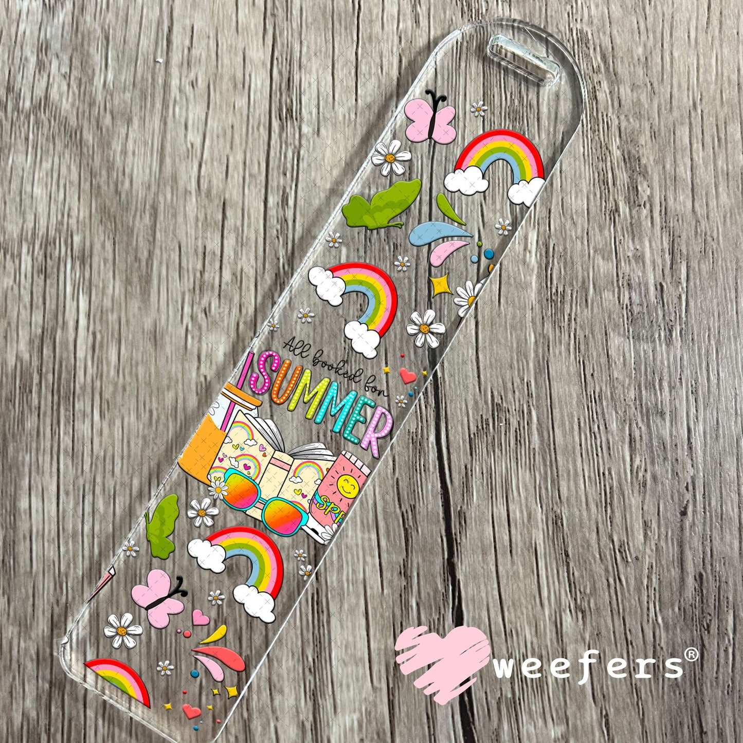 All Booked for Summer UV DTF Cup Wrap - Weefers Exclusive Wrap Bookmark Weefers