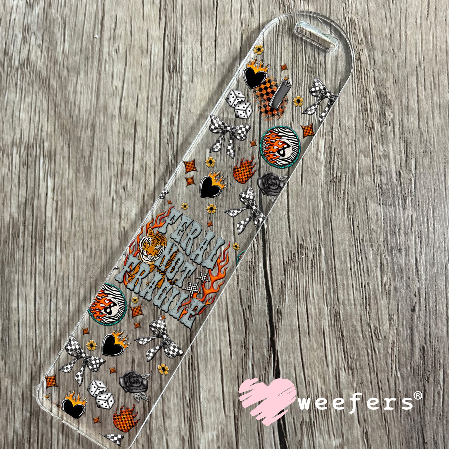 Feral Not Fragile UV DTF Cup Wrap - Weefers® Exclusive Bookmark Weefers