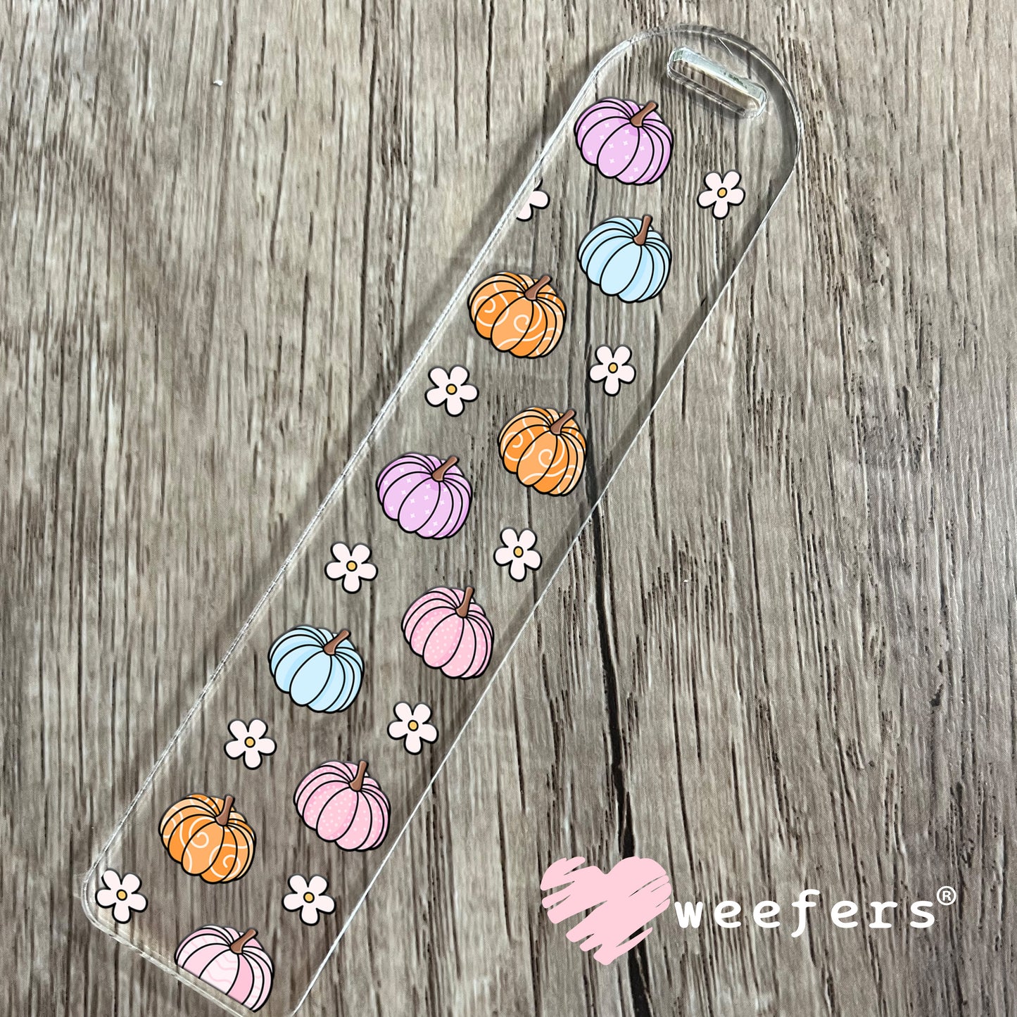 Fall Pastel Pumpkins UV DTF Cup Wrap Bookmark Weefers