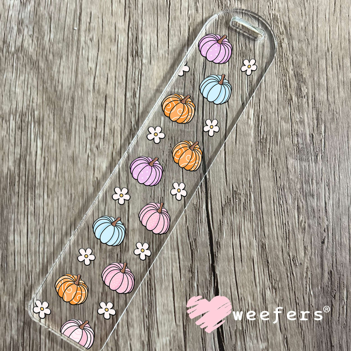 Fall Pastel Pumpkins UV DTF Cup Wrap Bookmark Weefers