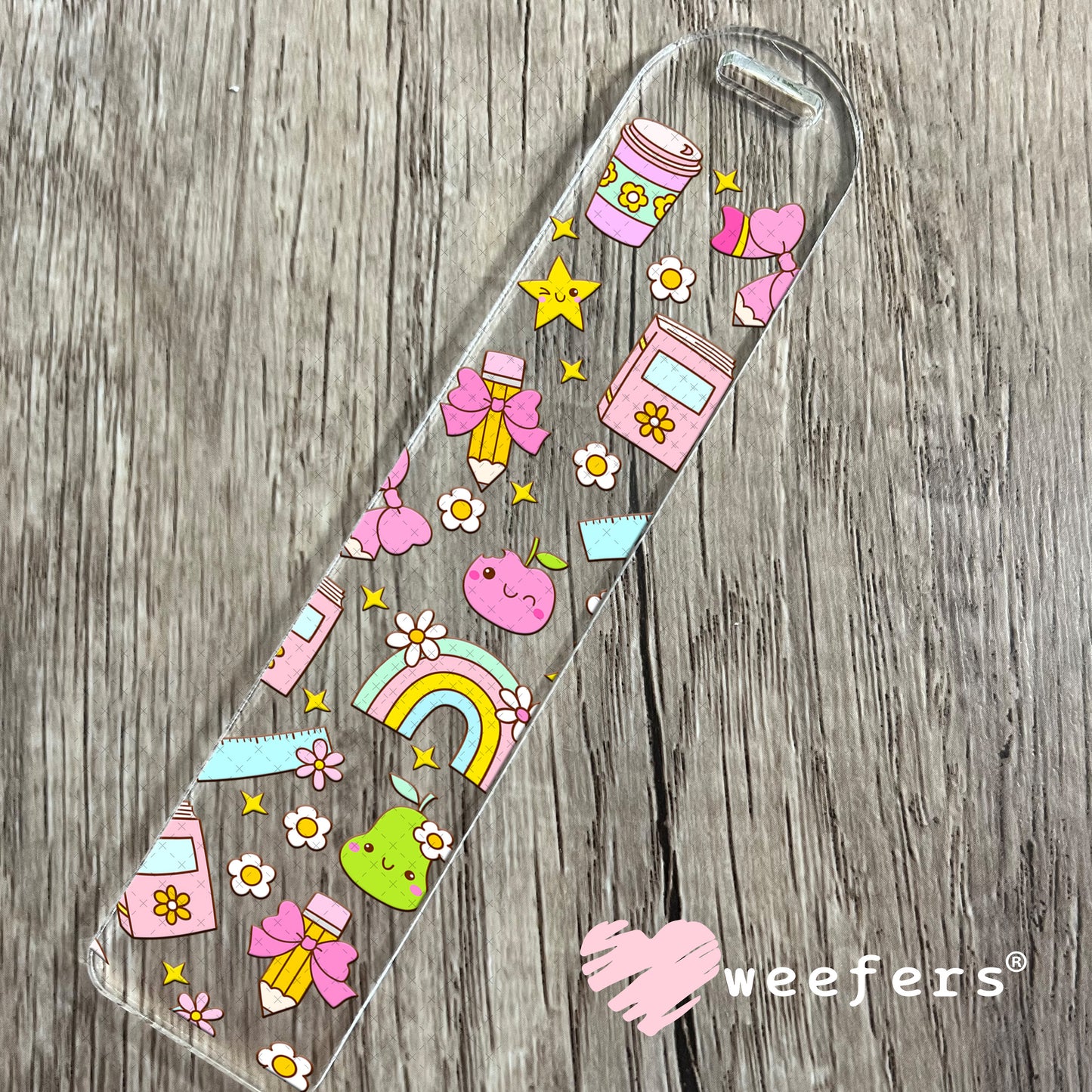 School Days and Teacher Favorite Things UV DTF Cup Wrap Bookmark Weefers