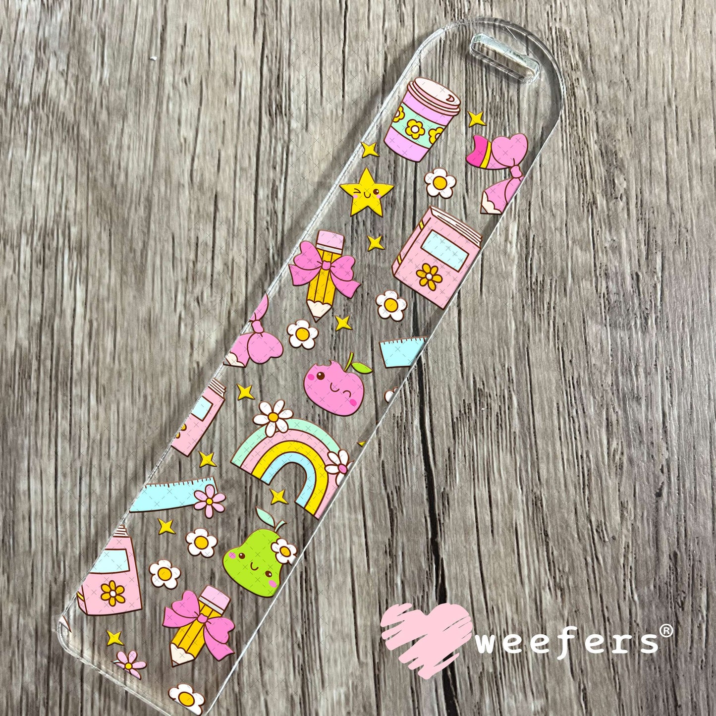 School Days and Teacher Favorite Things UV DTF Cup Wrap Bookmark Weefers