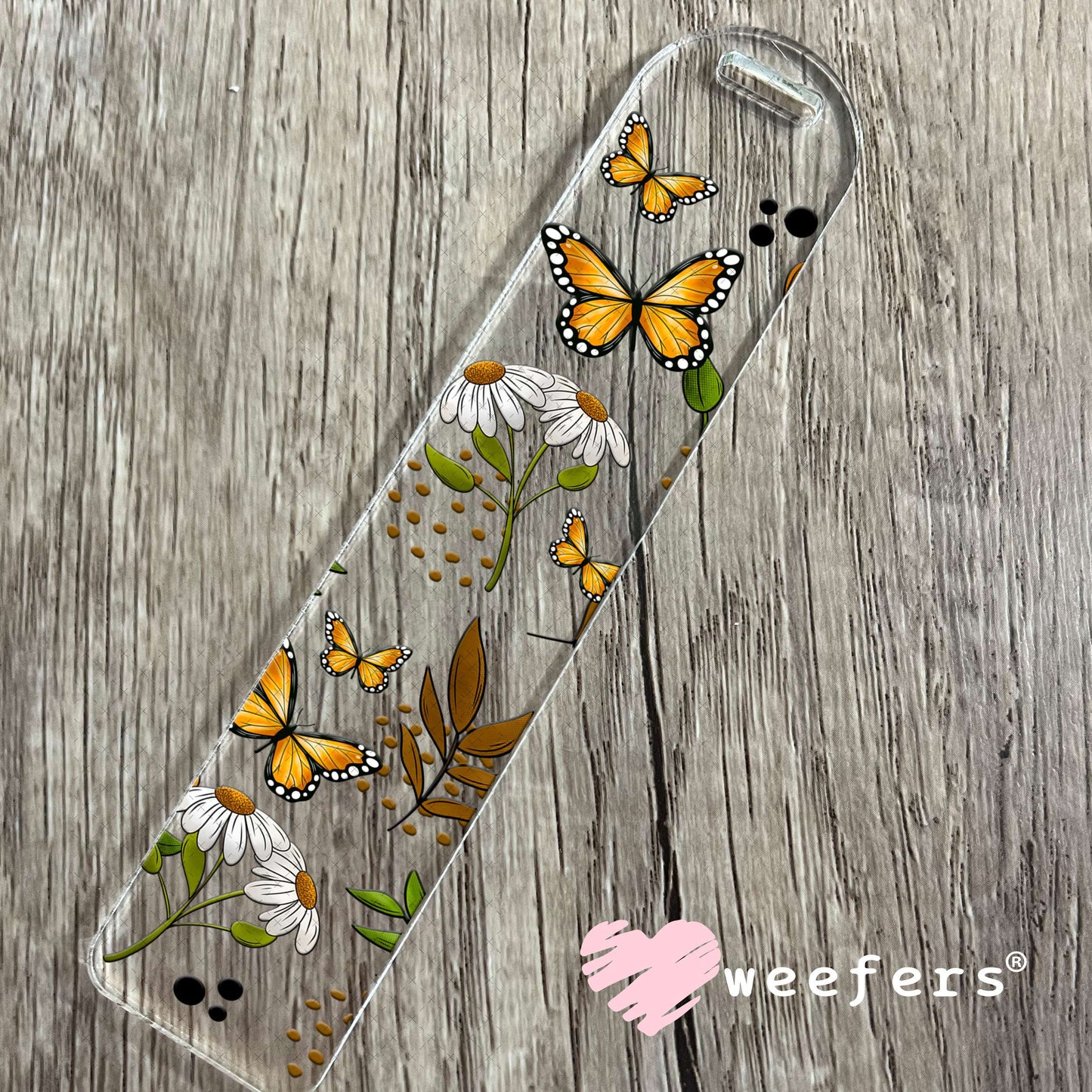 Butterflies and Daisies UV DTF Cup Wrap Bookmark Weefers