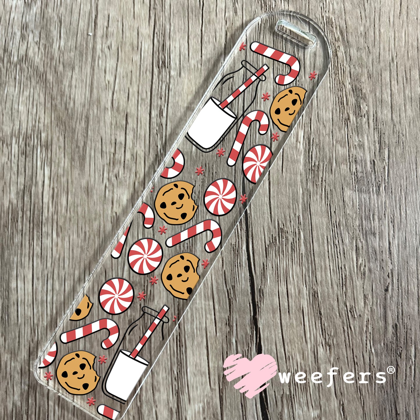 Christmas Cookie and Milk UV DTF Cup Wrap Bookmark Weefers