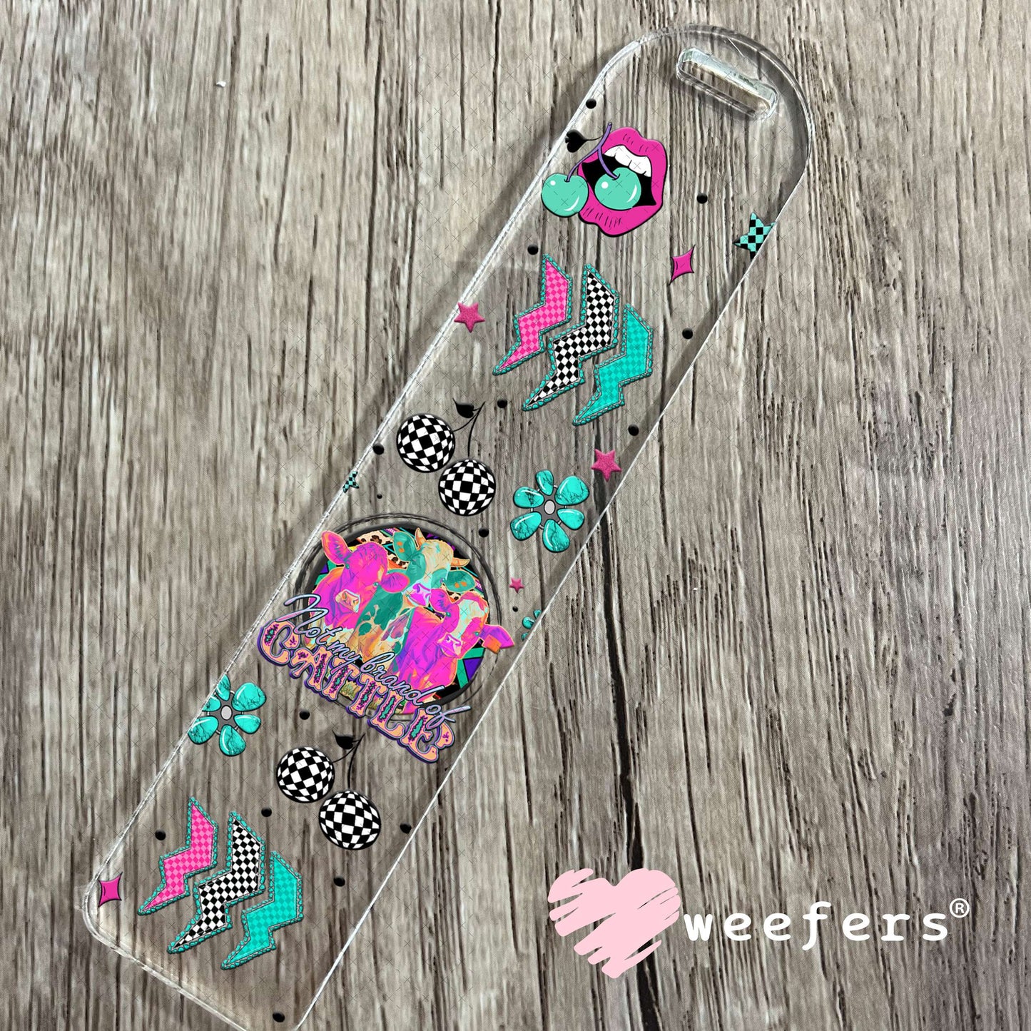 Not My Brand of Cattle UV DTF Cup Wrap- Weefers Exclusive Bookmark Weefers