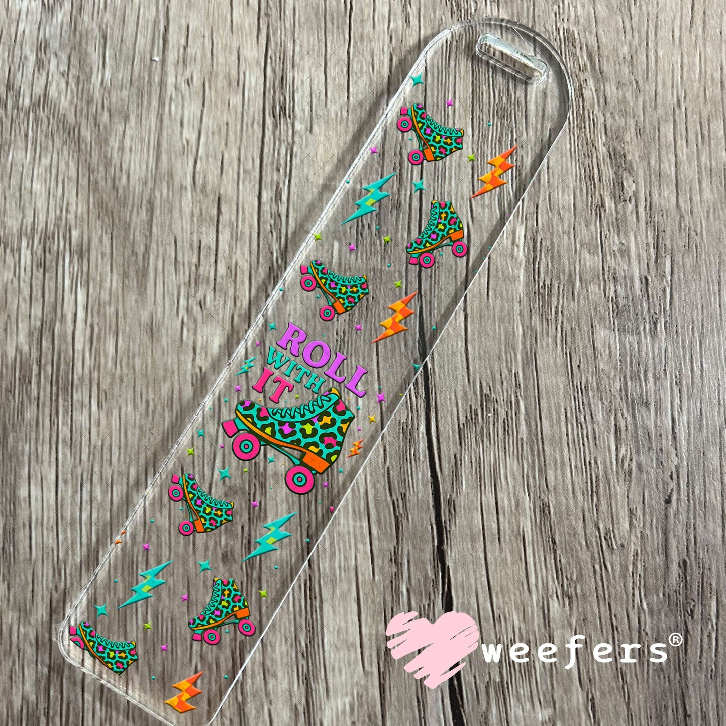 Roll With It Skates UV DTF Cup Wrap - Weefers® Exclusive Bookmark Weefers