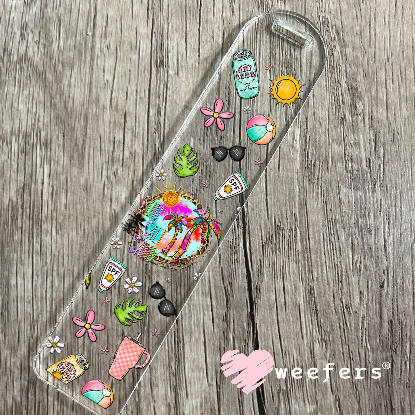 Sun Salt Sand UV DTF Cup Wrap- Weefers Exclusive Bookmark Weefers