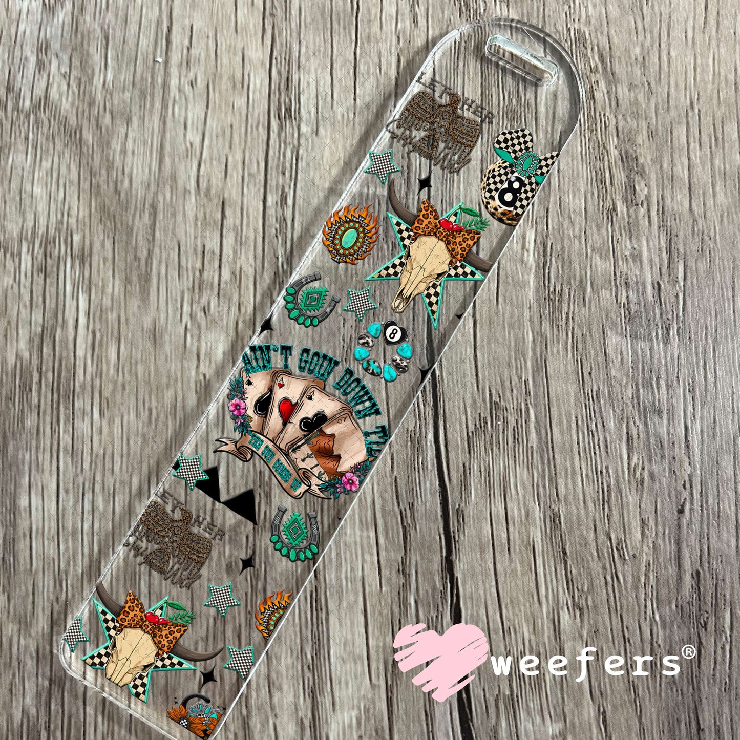 Aain't Goin Down Til The Sun Comes Up UV DTF Cup Wrap - Weefers Exclusive Wrap Bookmark Weefers
