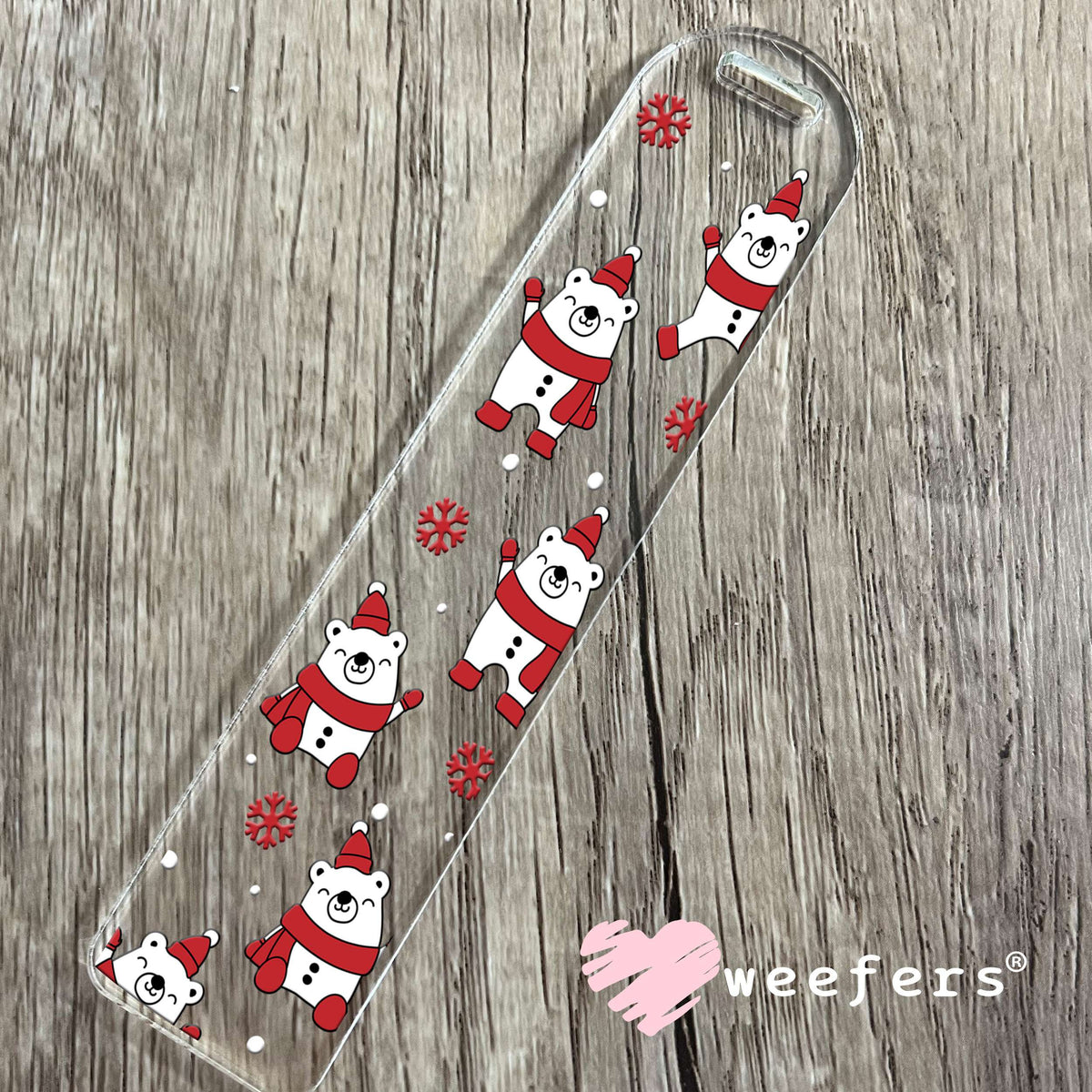 Christmas Polar Bears UV DTF Cup Wrap Bookmark Weefers
