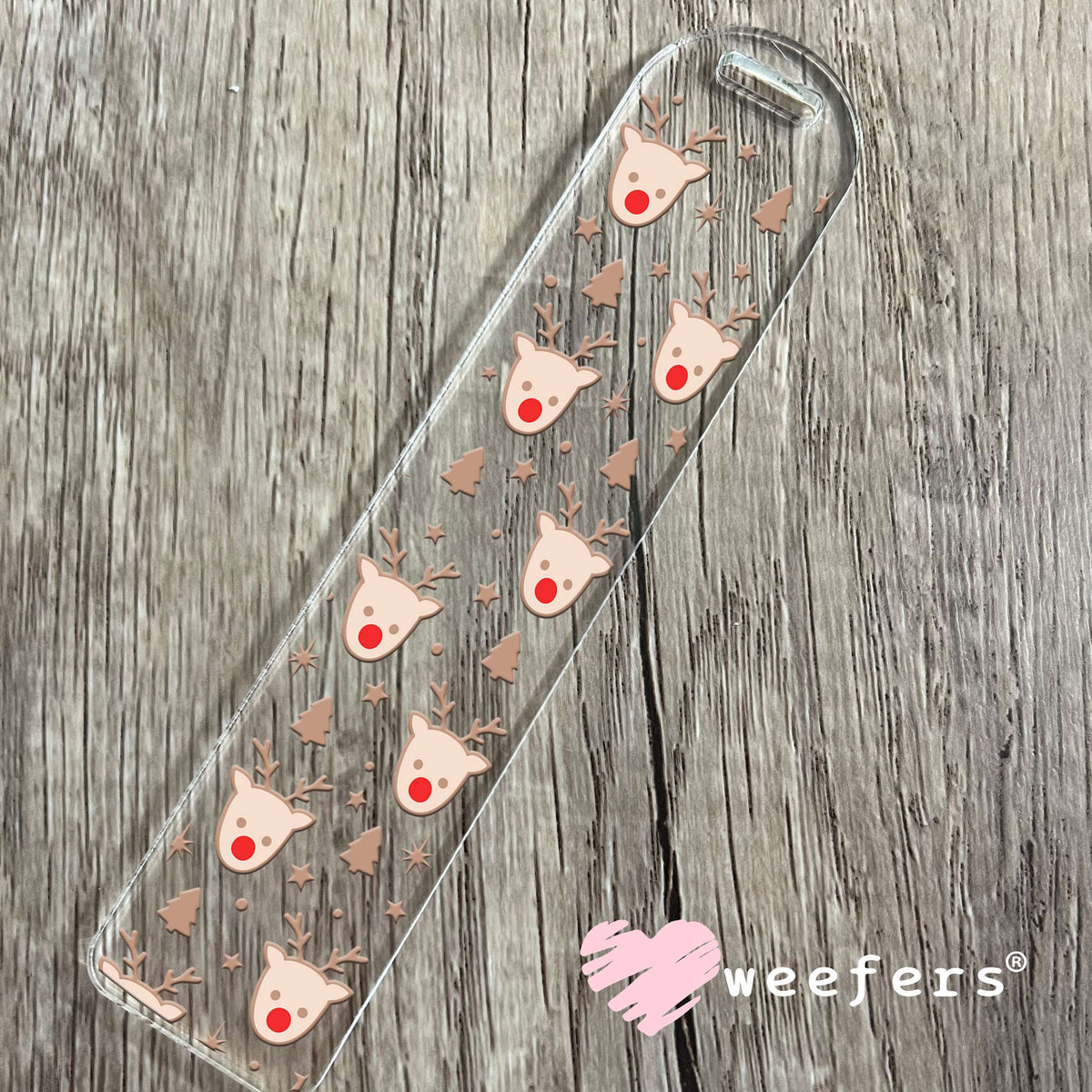 Christmas Reindeer Heads UV DTF Cup Wrap Bookmark Weefers