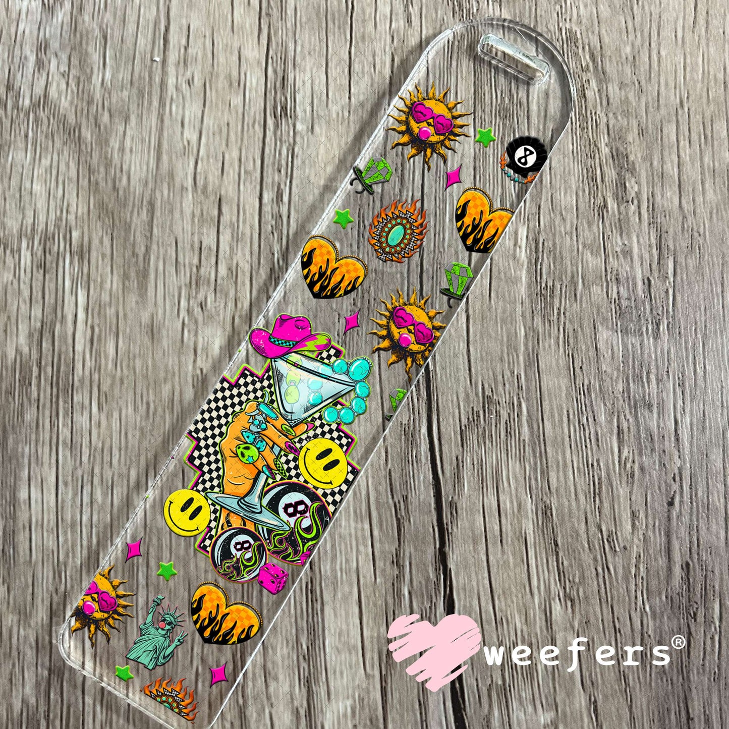 Cowgirl Martini UV DTF Cup Wrap - Weefers Exclusive Bookmark Weefers