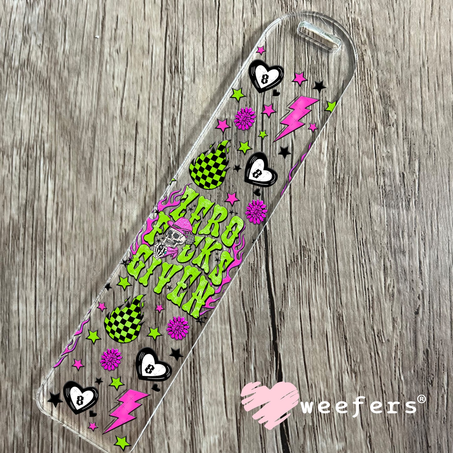 Zero F's Given UV DTF Cup Wrap - Weefers Exclusive Bookmark Weefers