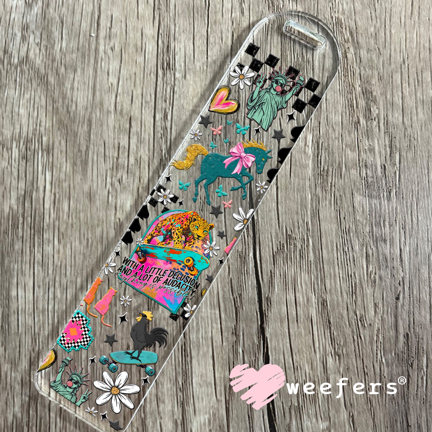 With a Little Audacity UV DTF Cup Wrap - Weefers Exclusive Bookmark Weefers