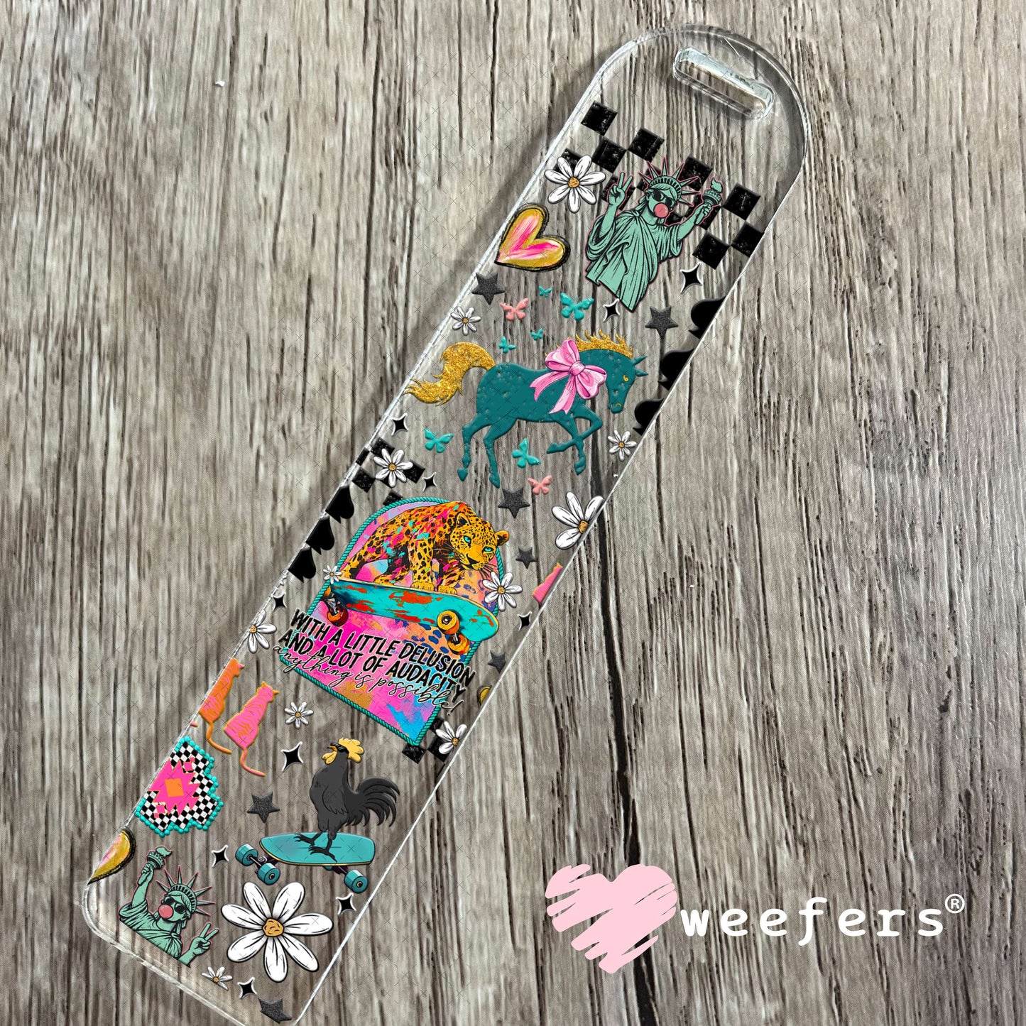 With a Little Audacity UV DTF Cup Wrap - Weefers Exclusive Bookmark Weefers