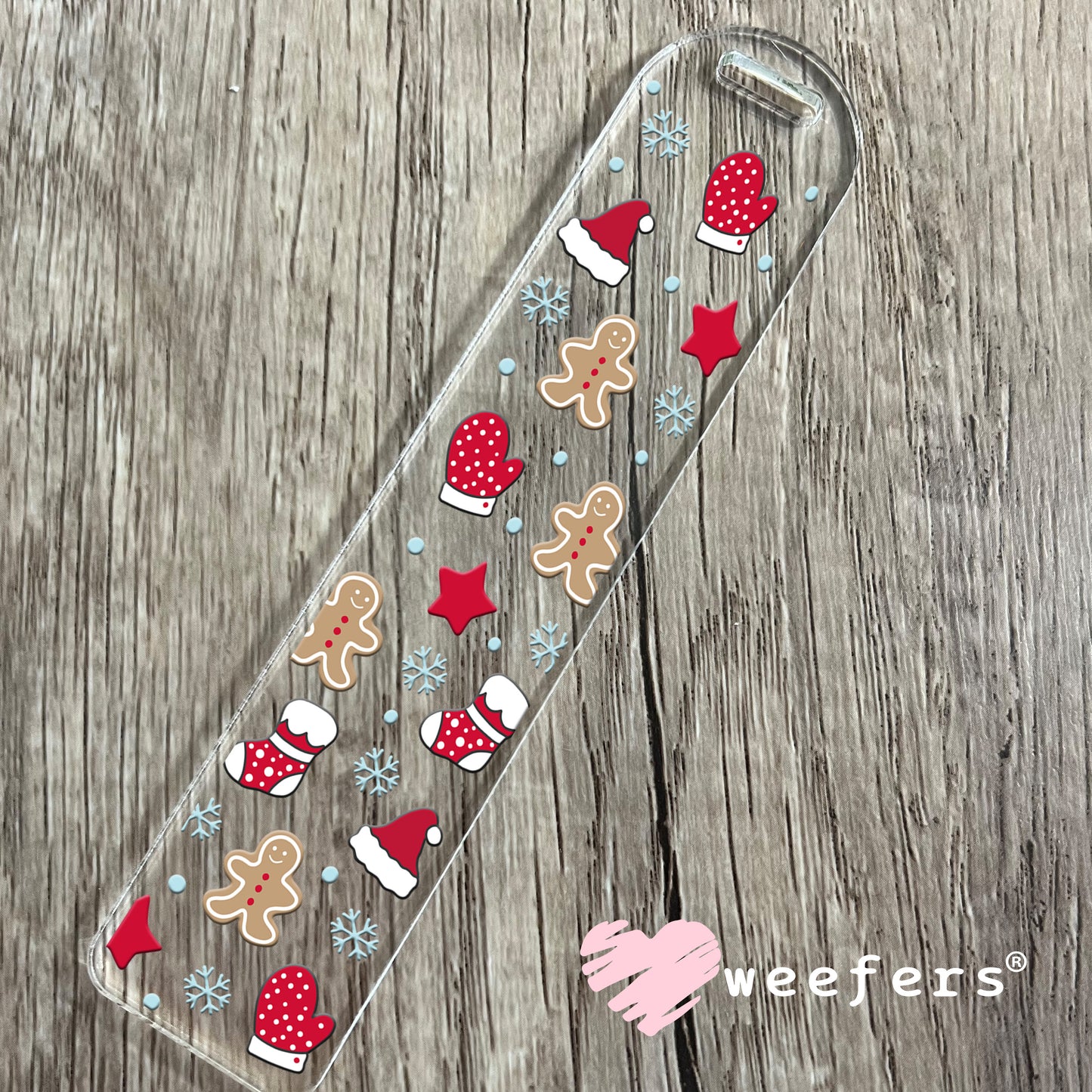 Gingerbread Santa Hats Christmas UV DTF Cup Wrap Bookmark Weefers