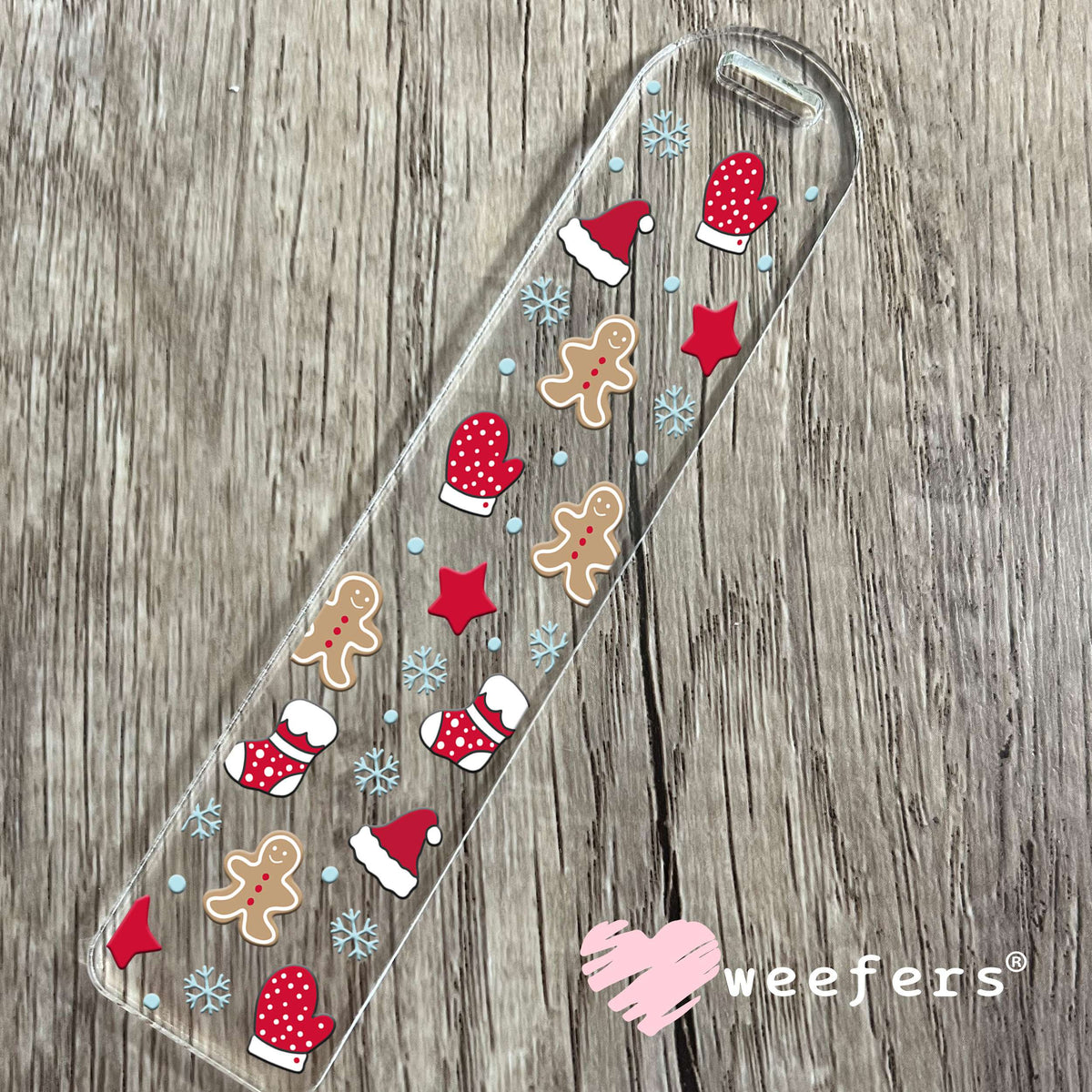 Gingerbread Santa Hats Christmas UV DTF Cup Wrap Bookmark Weefers