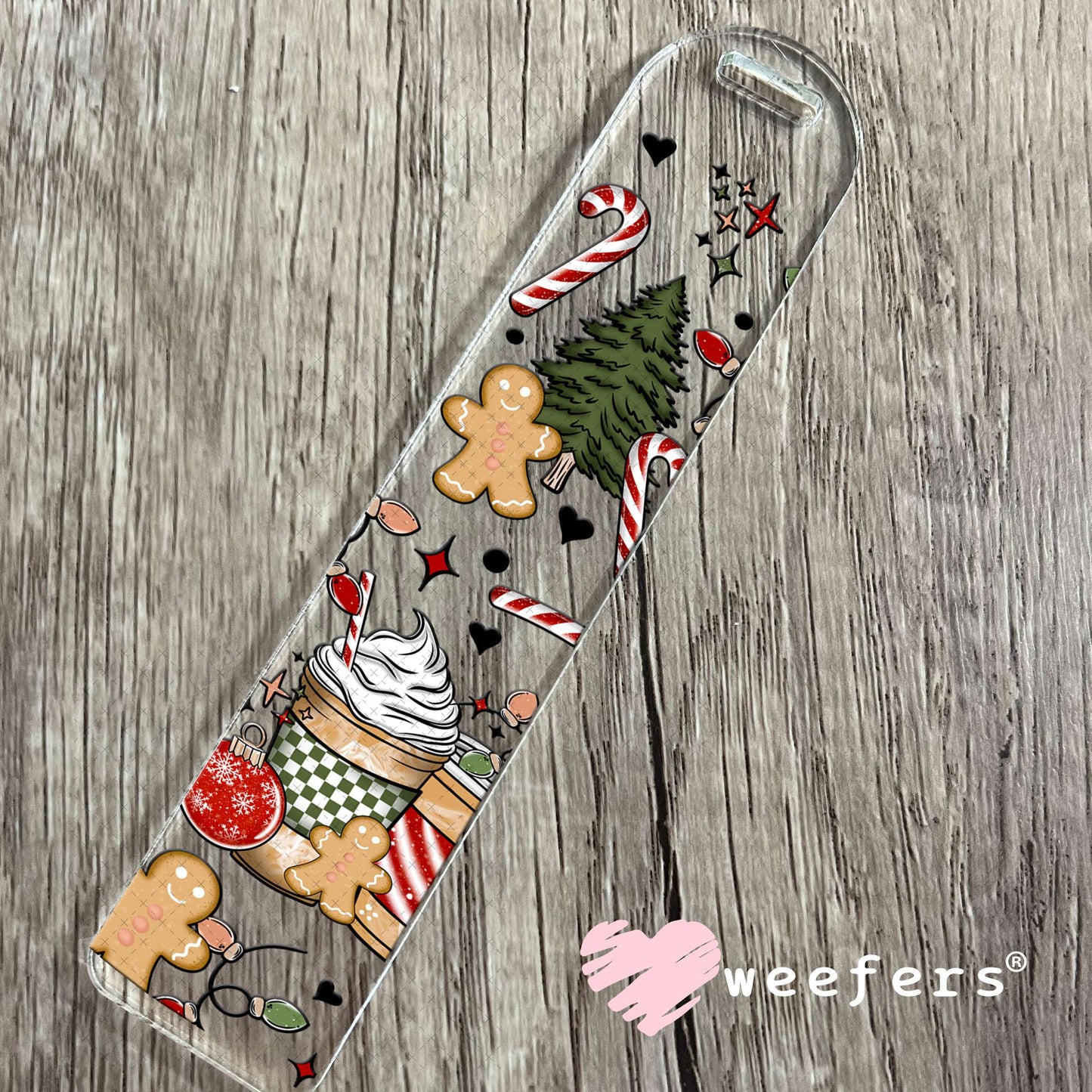 Christmas Coffee Favorite Things Cheer UV DTF Cup Wrap Bookmark Weefers
