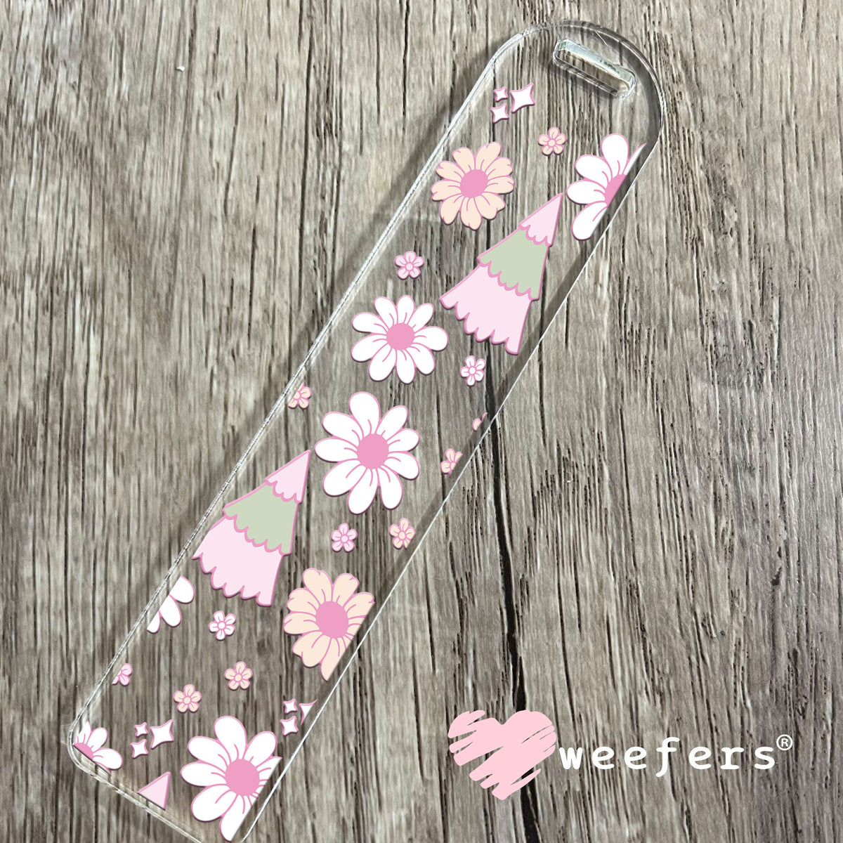 Pastel Christmas Trees UV DTF Cup Wrap Bookmark Weefers