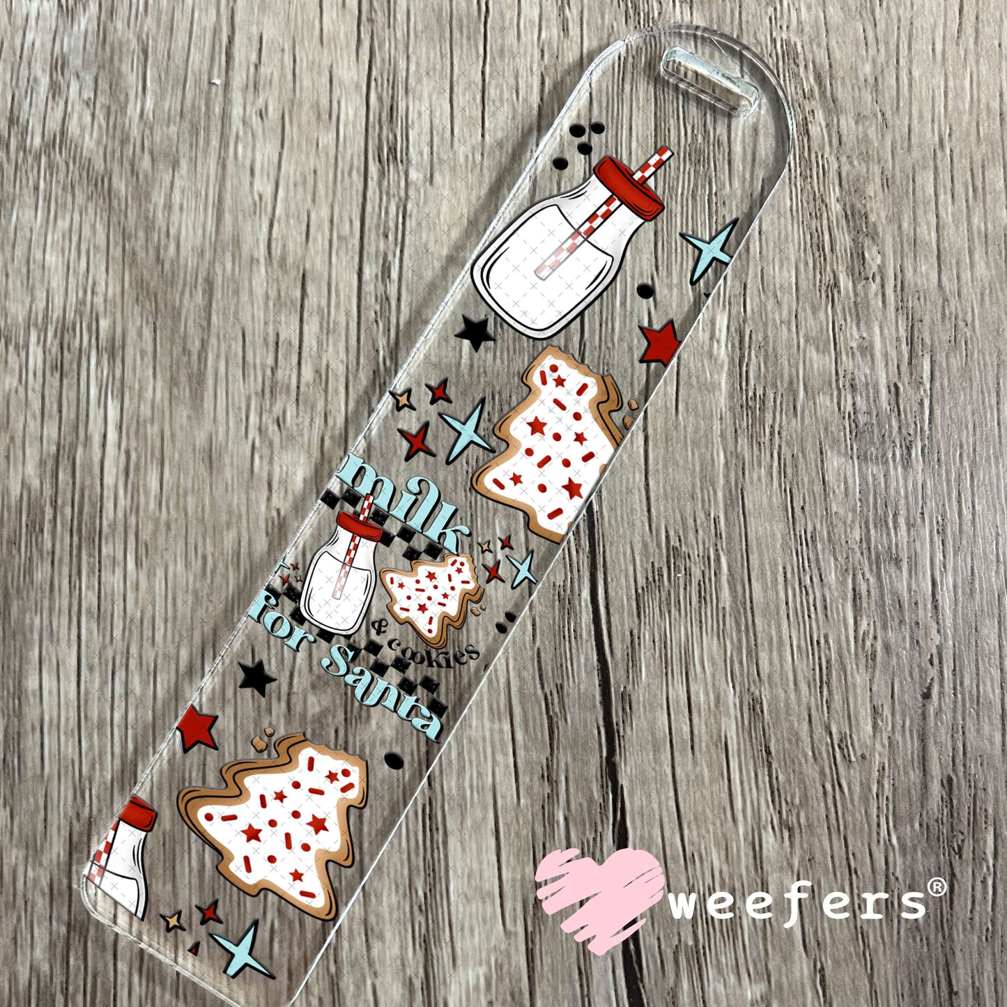 Milk and Cookies for Santa UV DTF Cup Wrap Bookmark Weefers
