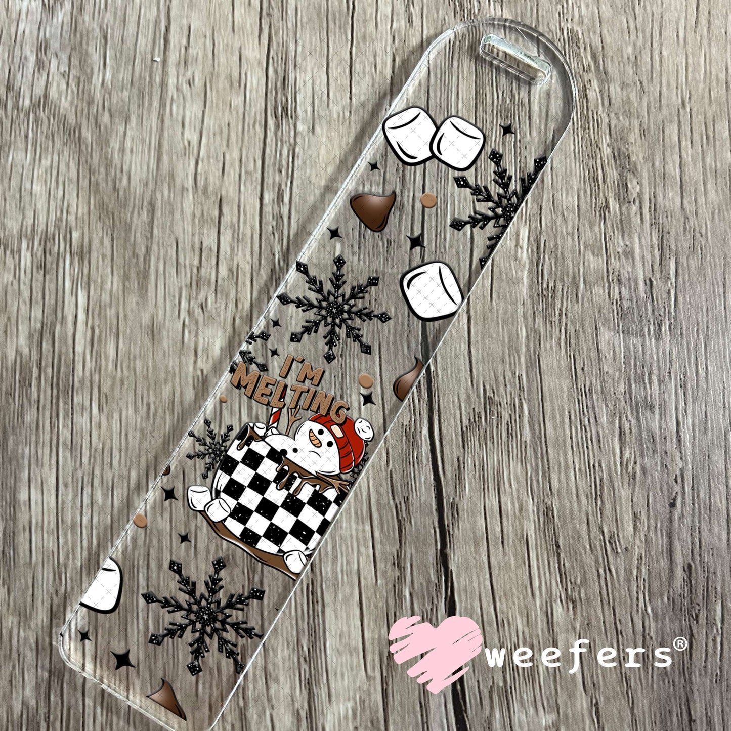I'm Melting Christmas Hot Chocolate UV DTF Cup Wrap Bookmark Weefers